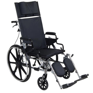 Drive Medical PLA420RBDDA Viper Plus Reclining Wheelchair 20" Flip-Back Detachable Desk Arms