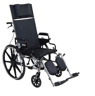 Drive Medical PLA420RBDFA Viper Plus Reclining Wheelchair, Detachable Full Arm, 20"