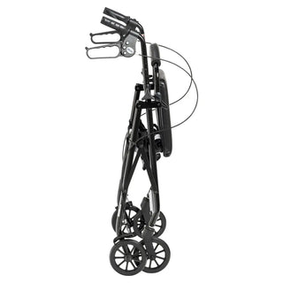 Drive Medical R726BK/BL/RD Rollator Rolling Walker w/ 6" Wheels, Fold Up Removable Back Support and Padded Seat, 14" Seat