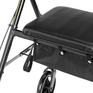 Drive Medical R726BK/BL/RD Rollator Rolling Walker w/ 6" Wheels, Fold Up Removable Back Support and Padded Seat, 14" Seat