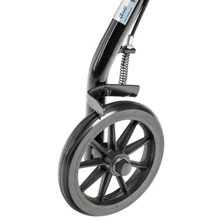 Drive Medical R726BK/BL/RD Rollator Rolling Walker w/ 6" Wheels, Fold Up Removable Back Support and Padded Seat, 14" Seat