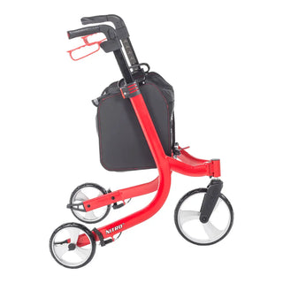 Drive Medical RTL10266TWHL Nitro 3-Wheel Rollator, Red