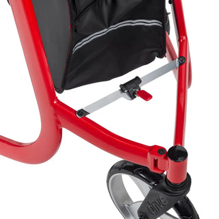 Drive Medical RTL10266TWHL Nitro 3-Wheel Rollator, Red