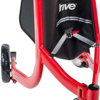 Drive Medical RTL10266TWHL Nitro 3-Wheel Rollator, Red