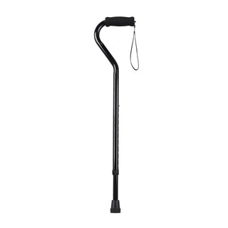 Drive Medical RTL10303SW Foam Grip Offset Handle Walking Cane, Swirl or Black, 30" to 39" Handle Height