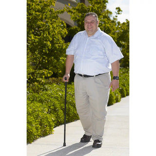 Drive Medical RTL10304HD Heavy Duty Folding Cane Lightweight Adjustable with T Handle, 33" - 37" Handle Height