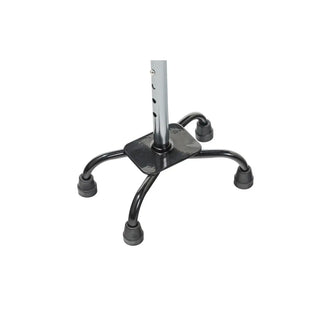 Drive Medical RTL10310FCH Folding Quad Cane, Small Base, Charcoal,  30”-39” Handle Height