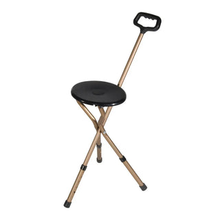 Drive Medical RTL10365-ADJ Folding Lightweight Cane Seat, Adjustable Height, 250 lbs Weight Capacity, 21" Seat to Floor Height