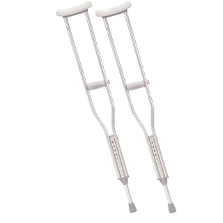 Drive Medical RTL10400/RTL10402 Walking Crutches with Underarm Pad and Handgrip, Adult or Tall Adult, 1 Pair