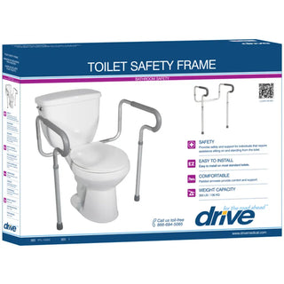 Drive Medical RTL12000 Toilet Safety Frame with Padded Armrests
