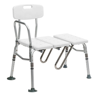 Drive Medical RTL12032KDR Splash Defense Transfer Bench with Curtain Guard Protection, 400 lbs