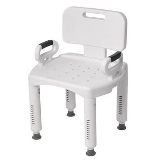 Drive Medical RTL12505 Premium Series Shower Chair with Back and Arms, 350 lbs