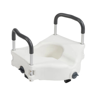 Drive Medical RTL12C003-WH PreserveTech Secure Lock Raised Toilet Seat, 350 lbs