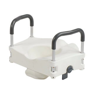 Drive Medical RTL12C003-WH PreserveTech Secure Lock Raised Toilet Seat, 350 lbs