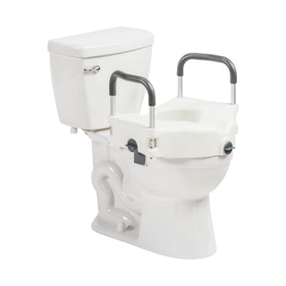 Drive Medical RTL12C003-WH PreserveTech Secure Lock Raised Toilet Seat, 350 lbs