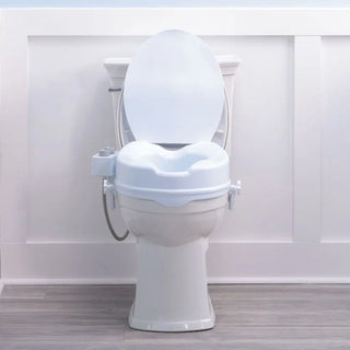 Drive Medical RTL12C005-WH Raised Toilet Seat w. Bidet, Ambient Water