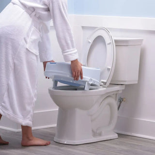 Drive Medical RTL12C005-WH Raised Toilet Seat w. Bidet, Ambient Water