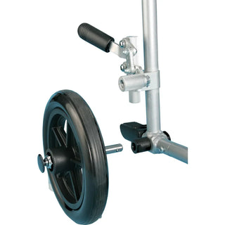 Drive Medical RTLFW19RW-RD Deluxe Fly-Weight Lightweight Transport Wheelchair with Removable Wheels, Red, 19" Seat