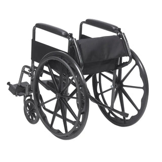 Drive Medical SSP118FA-SF Silver Sport 1 Wheelchair with Full Arms and Swing away Removable Footrest, 18" Seat