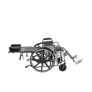 Drive Medical STD22RBDDA Sentra Full Reclining Wheelchair, Detachable Desk Arms, 22" Seat