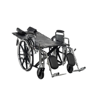 Drive Medical STD22RBDDA Sentra Full Reclining Wheelchair, Detachable Desk Arms, 22" Seat