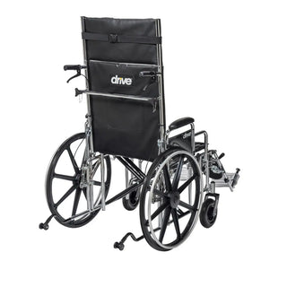 Drive Medical STD22RBDDA Sentra Full Reclining Wheelchair, Detachable Desk Arms, 22" Seat
