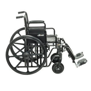 Drive Medical STD24ECDDA-ELR Bariatric Sentra EC Heavy-Duty Wheelchair w/ 24" Seat, Elevating Leg Rest and Detachable Desk Armrest