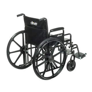 Drive Medical STD24ECDDA-SF Heavy Duty Bariatric Wheelchair 24" Desk Arms Swing-Away