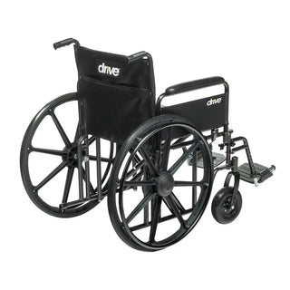 Drive Medical STD24ECDFA-SF Heavy Duty Bariatric Wheelchair 24" Detachable Arms