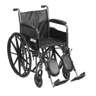 Drive Medical Silver Sport 2 Wheelchair, Detachable Desk Arm or Full Arm, Swing Away Footrests or Elevating Legrests, 16/18/20" Seat