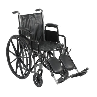 Drive Medical Silver Sport 2 Wheelchair, Detachable Desk Arm or Full Arm, Swing Away Footrests or Elevating Legrests, 16/18/20" Seat