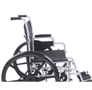 Drive Medical TR18 Poly-Fly High Strength, Lightweight Wheelchair/Flyweight Transport Chair Combo 18"