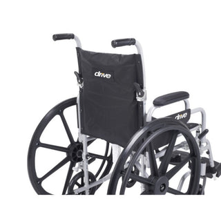 Drive Medical TR20 Poly-Fly High Strength, Lightweight Wheelchair/Flyweight Transport Chair Combo 20"