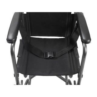 Drive Medical TR37E-SV/TR39E-SV Lightweight Steel Transport Wheelchair, Fixed Full Arms, 17" or 19" Seat, 250 lbs Weight Capacity