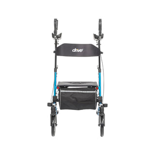 Drive Medical UPWKRBL10 10” Multi-Terrain Front Wheels Elevate Upright Walker Blue