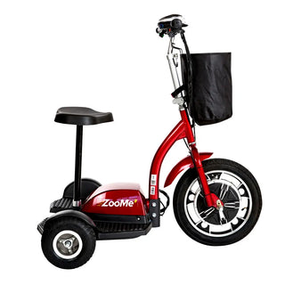 Drive Medical ZOOME3 ZooMe 3-Wheel Recreational Red Power Scooter, 15 mph Top Speed, 20 miles Max Range