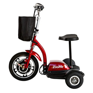Drive Medical ZOOME3 ZooMe 3-Wheel Recreational Red Power Scooter, 15 mph Top Speed, 20 miles Max Range