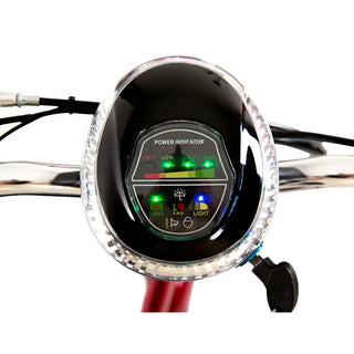 Drive Medical ZOOME3 ZooMe 3-Wheel Recreational Red Power Scooter, 15 mph Top Speed, 20 miles Max Range