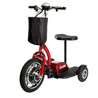 Drive Medical ZOOME3 ZooMe 3-Wheel Recreational Red Power Scooter, 15 mph Top Speed, 20 miles Max Range