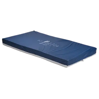 Blue inflatable Dynarex Bari+Max Bariatric Plus Foam Mattress on a white background