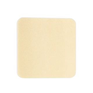 Beige square Dynarex 3047 CuraFoam AG Silver Foam Dressings on a white background