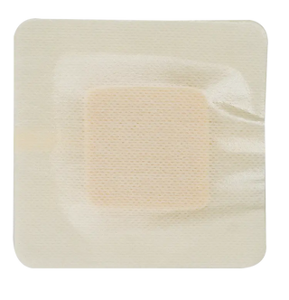 Dynarex 3049 DynaFoam AG Bordered Silver Foam Dressing  on a white background