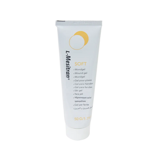 Tube of L-Mesotherm wound gel on a white background
