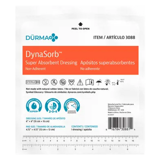 Dynarex 3087 DynaSorb Super Absorbent Dressing Non Adherent