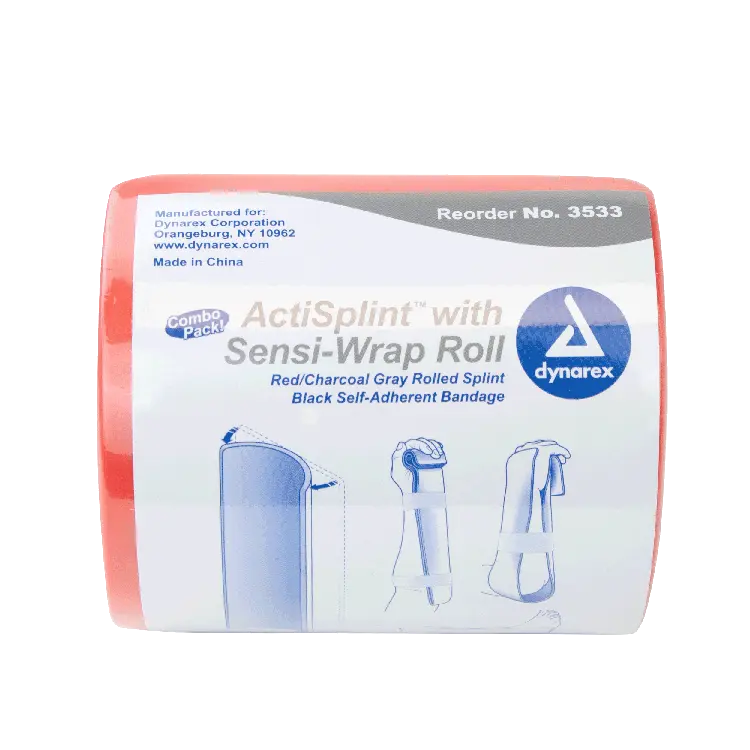 Dynarex 3533 Code Blue Care ActiSplint with Sensi-Wrap Roll, 2