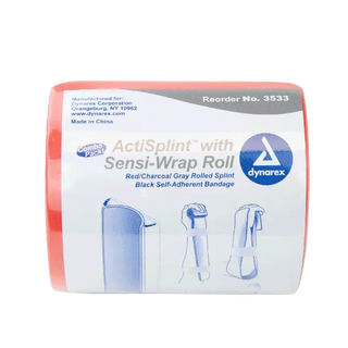 Dynarex ActiSplint with Sensi-Wrap Roll packaging on a white background