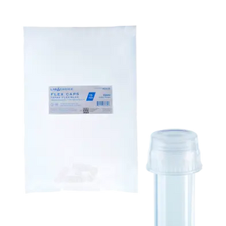 Dynarex 42028 LabChoice Flex Cap next to a box labeled 'Flex Caps' on a white background