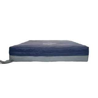 Blue and gray Dynarex Bari+Max Bariatric HD Airfloat Air Mattress on a white background