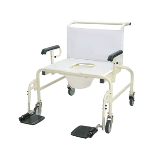 Medical Dynarex Bari+Max Bariatric HD Shower Chair with wheels on a white background