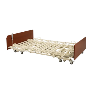 Dynarex, DB600, Bari+Max, Bariatric, HD LTC Bed with wooden side rails on a white background